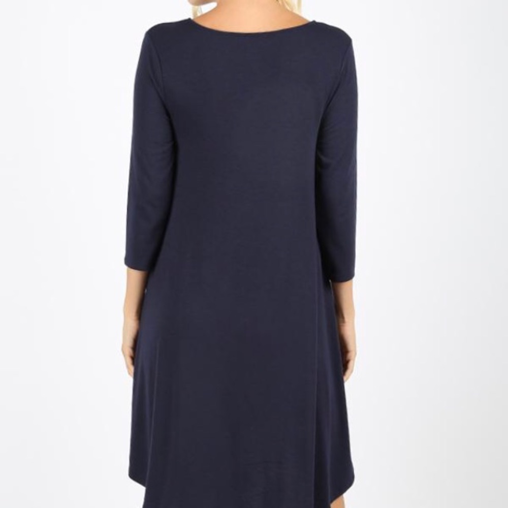 Crisscross black Swing dress - Picture 2 of 6